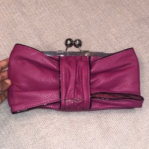 Jessica Simpson Purple Faux Leather Clutch